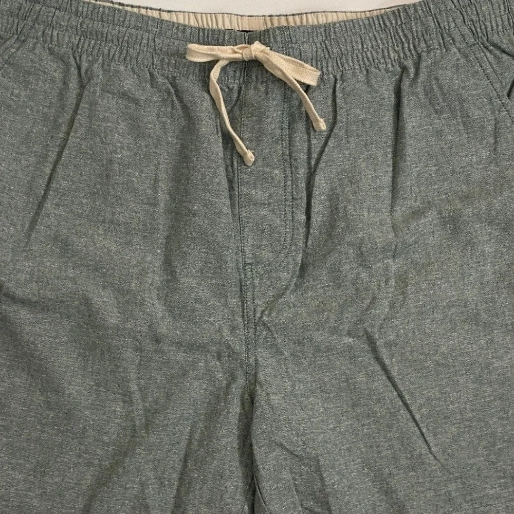 J.Crew Mens XL Green Linen Cotton Blend Drawstring Shorts BG557 NEW